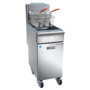 Black Diamond Energy Star Gas Deep Fryer, Natural Gas, 35 lb, 65K BTU, in Stainless Steel
