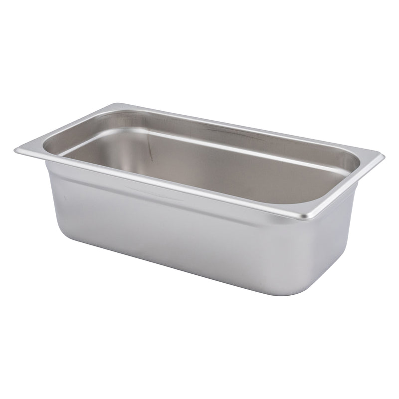 Adcraft 200T4 Deli Pan, Third-Size, 4", Stainless Steel