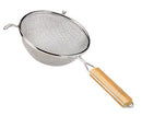 Adcraft Premium Tinned Double-Mesh Steel Strainer, in Silver
