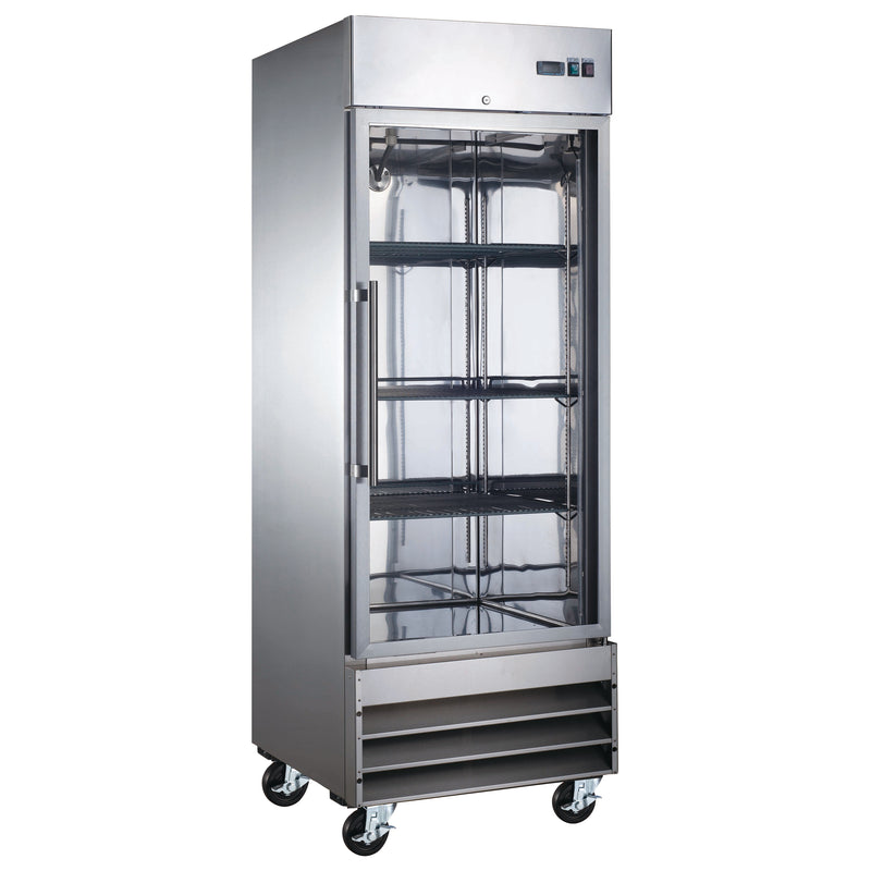 Grista 1 Glass Door Reach-In Freezer, in Silver/White