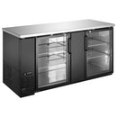 U-Star 2 Glass Door Back Bar Cooler, in Black