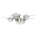 Adcraft SXS-7PC Deluxe 7-Piece Cookware Set, 18/8 Stainless Steel