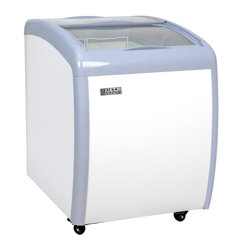 Black Diamond Chest Freezer, Two Glass Doors, 4 cu ft, in White
