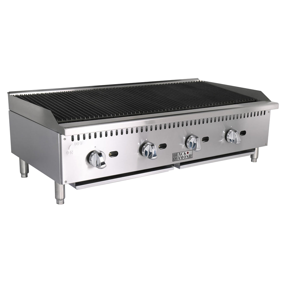 Black Diamond 48" Standard Series Charbroiler, 4 Burners, in Stainless Steel