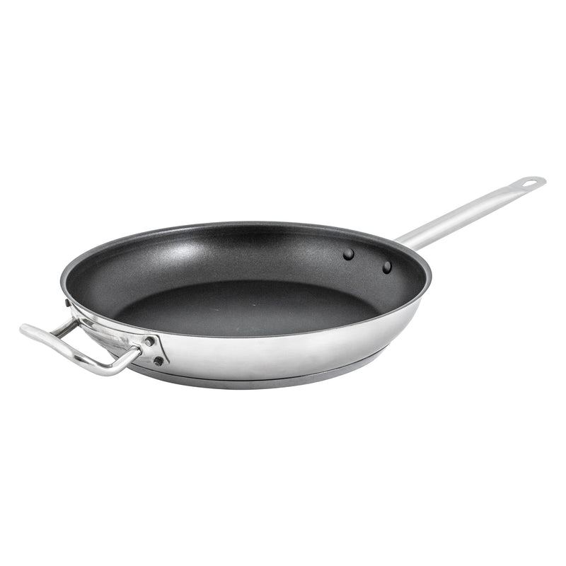 Adcraft FPSI-12EX Non-Stick Fry Pan, 12 Inch, Stainless Steel