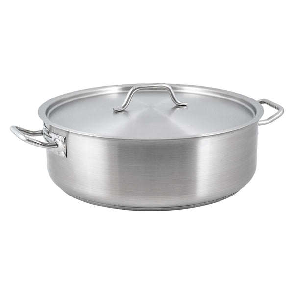 Adcraft Titan Induction Brazier Pot with Cover 25 quart