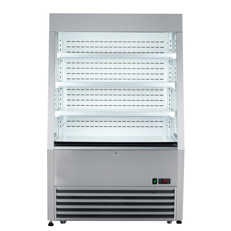 Black Diamond Vertical Air Curtain Merchandiser, in Silver