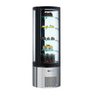 Black Diamond Standing Refrigerated Cake Display Case, Single Glass Door, in Stainless Steel