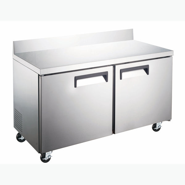 Grista 2 Door Worktop Freezer, in Silver/White