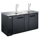 Black Diamond 2 Double Tap Towers Beer Dispenser, 23.3 cu ft Capacity, in Black