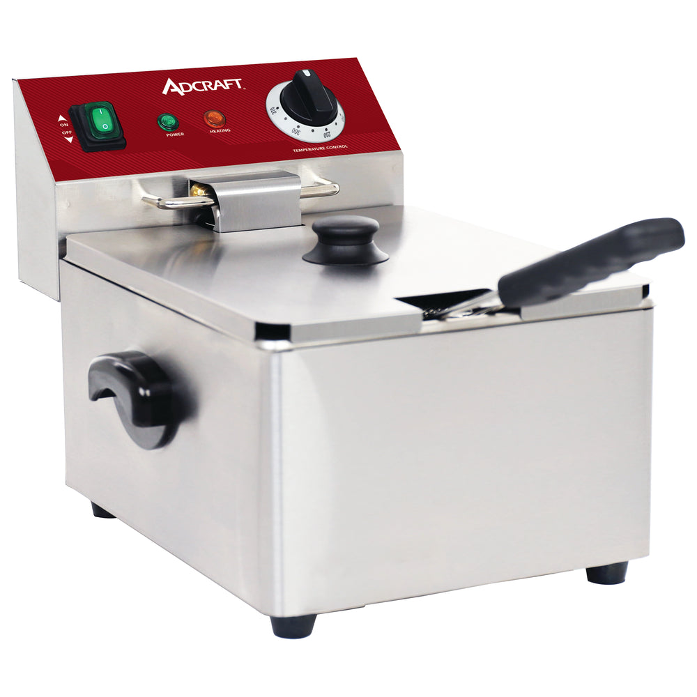 Adcraft Electric Deep Fryer, 10 lb Capacity, in Stainless Steel