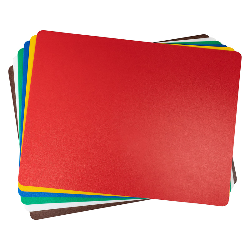Adcraft Flexible Cutting Mats 18" x 24" Set of 6 - Multi-Colored