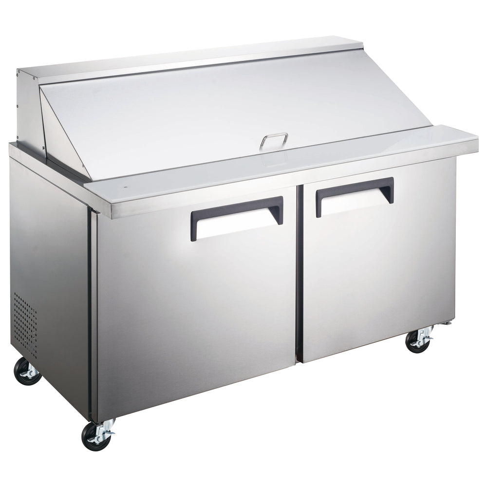 Black Diamond Refrigerated Mega Top Salad/Sandwich Prep Table, 2 Doors, 47", in Stainless Steel