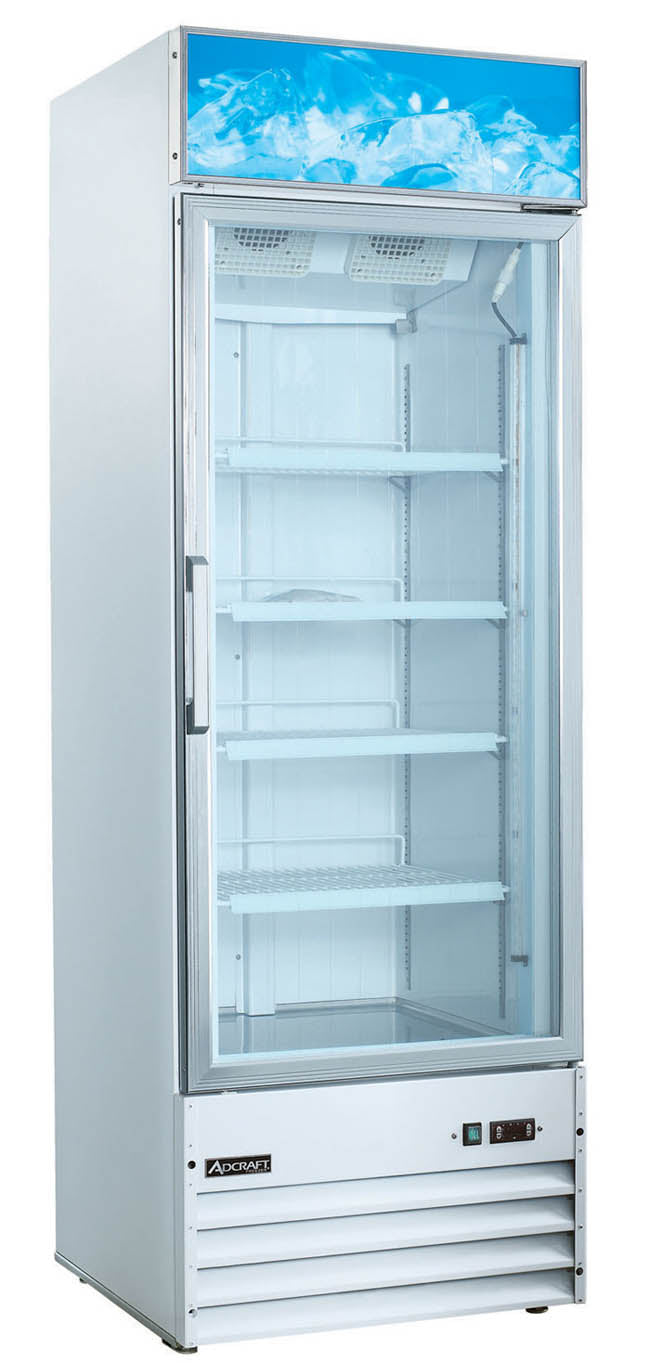 U-Star 1 Swing Glass Door Merchandiser Freezer, in White