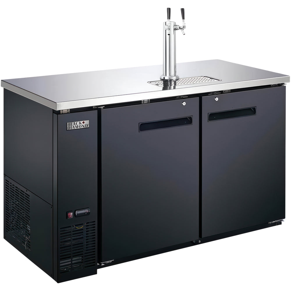 Black Diamond 1 Double Tap Tower Beer Dispenser, 19.1 cu ft Capacity, in Black