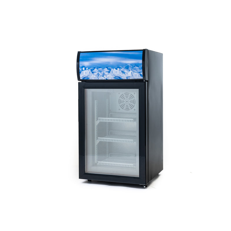 Black Diamond Countertop Display Freezer, in Black