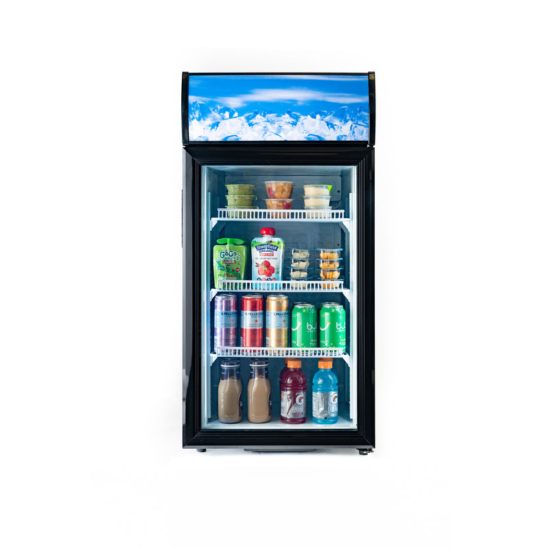 Black Diamond Countertop Display Refrigerator, in Black