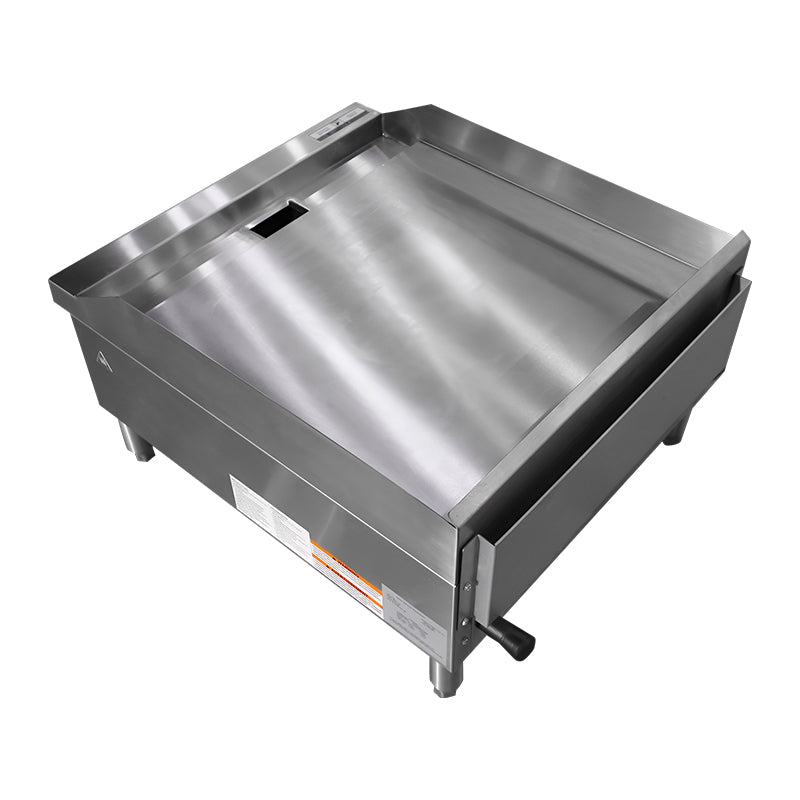Black Diamond 24" Heavy Duty Thermostatic Gas Griddle, 2 Burners, in Stainless Steel