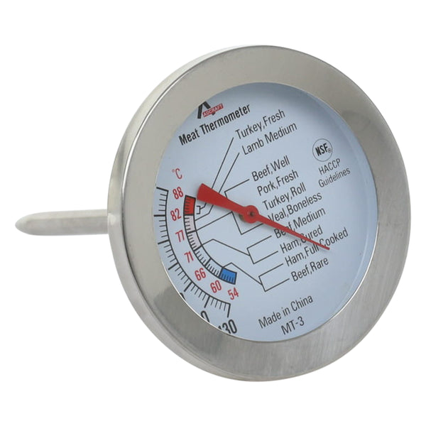 Adcraft Meat Thermometer with Meat Skewer, Stainless Steel