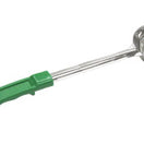 Adcraft One Piece Ladoon (3 oz., solid bowl, green handle.)