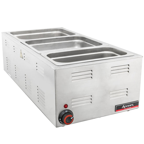 Adcraft 4/3 Size Food Warmer, in Stainless Steel