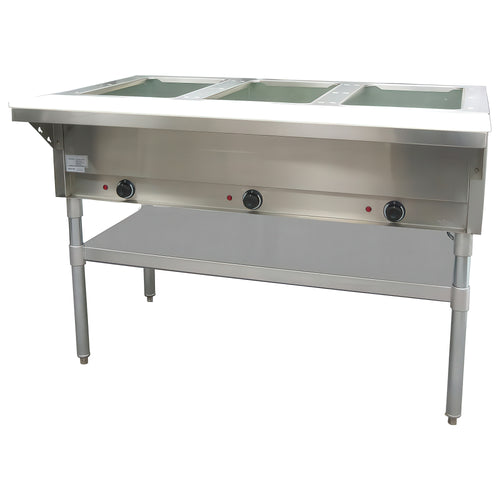 Adcraft 3 Bay Steam Table, in Stainless Steel