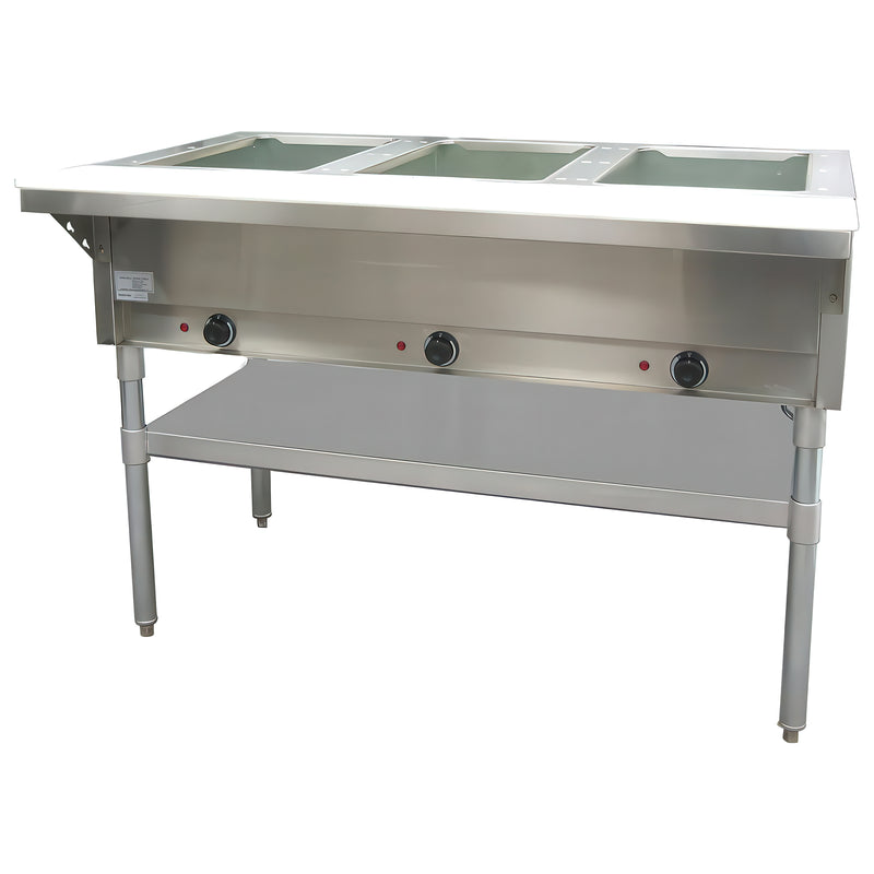 Adcraft 3 Bay Steam Table, 120V, in Stainless Steel (ST-120/3)