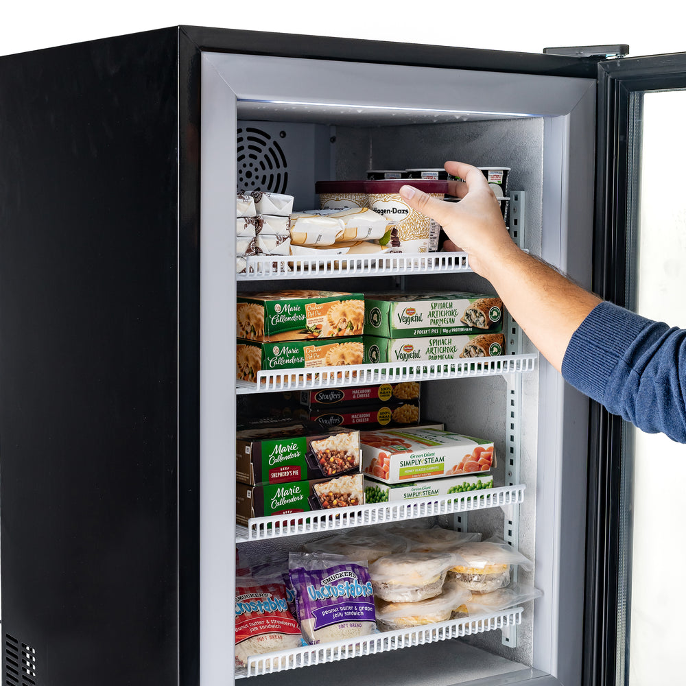 Black Diamond Countertop Display Freezer, Single Glass Door, 3.5 cu ft, in Black
