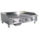 Black Diamond 48" Heavy Duty Thermostatic Gas Griddle, 4 Burners, in Stainless Steel