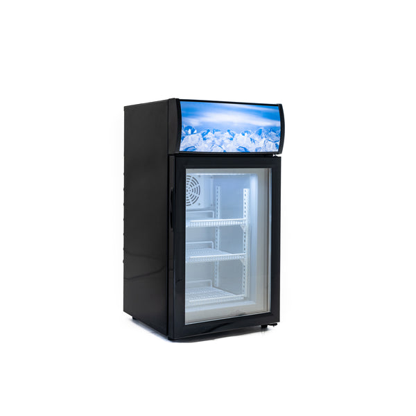 Black Diamond Countertop Display Freezer, in Black