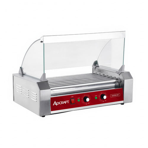 Adcraft Glass Cover, for 7 Roller Hot Dog Grill, in Clear