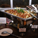 Adcraft Gold Riviera Chafer, 8qt., Oblong, Stainless Steel