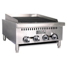 Black Diamond 24" Heavy Duty Gas Countertop Charbroiler, 4 Burners, in Stainless Steel