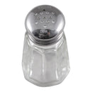 Adcraft Glass Salt and Pepper Shaker, 1 oz. capacity, 3" high