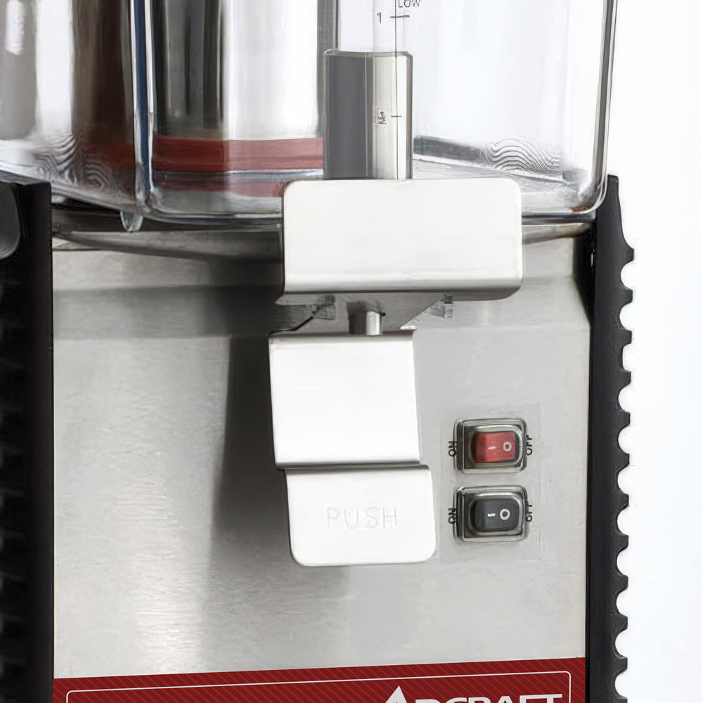 Adcraft Single 3 Gallon Bowl Refrigerated Drink Dispenser, in Silver/Black