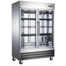Black Diamond 2 Glass Door Reach-In Refrigerator, 46.7 cu ft Capacity, in Stainless Steel