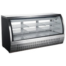 U-Star Curved Glass Refrigerated Deli Case, in Black