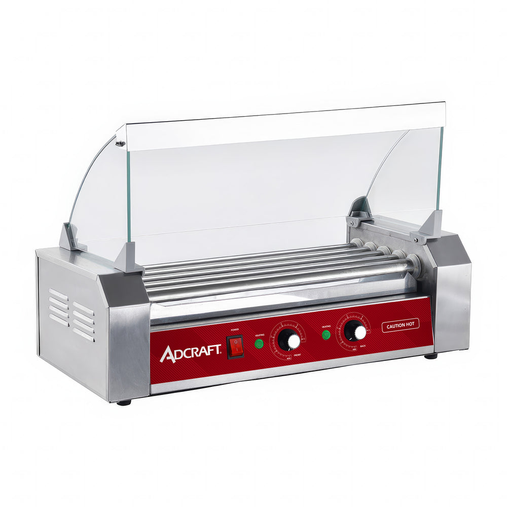 Adcraft 5 Roller Hot Dog Grill, in Stainless Steel