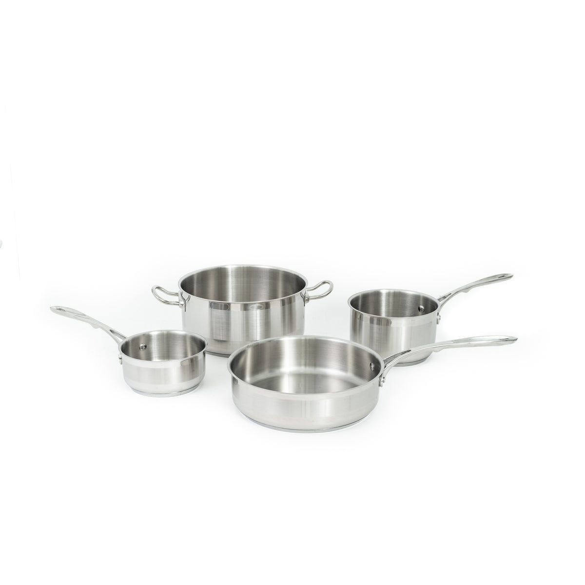 Adcraft SXS-7PC Deluxe 7-Piece Cookware Set, 18/8 Stainless