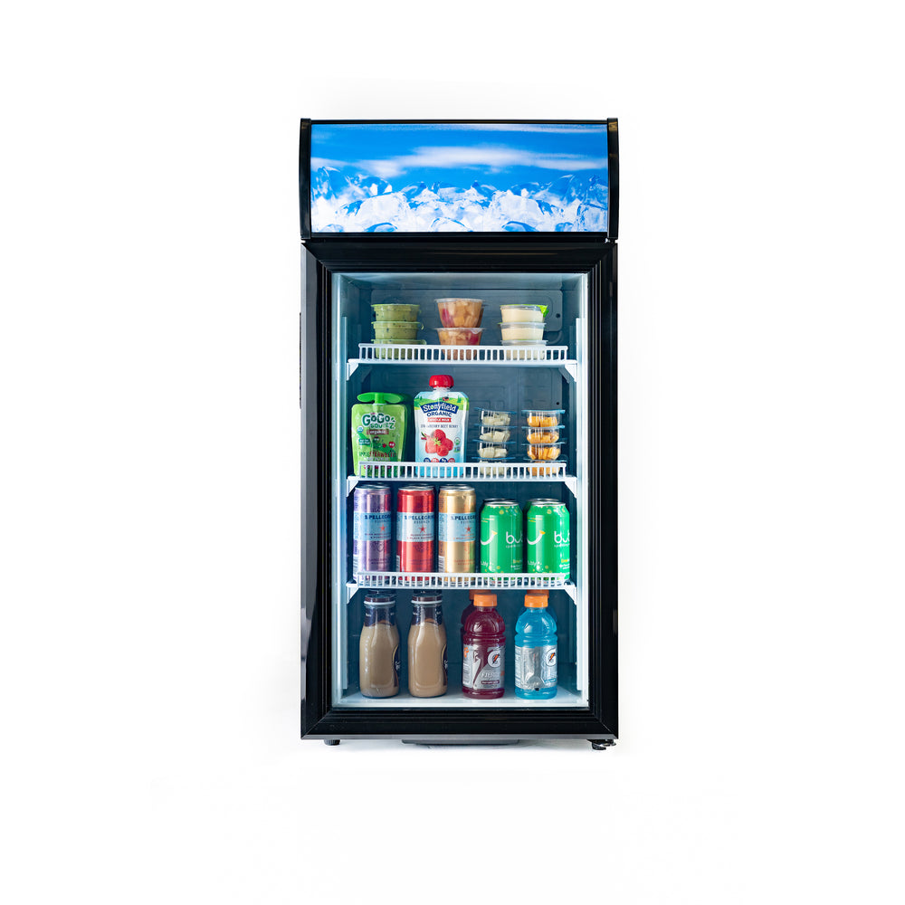 Black Diamond Countertop Display Refrigerator, Single Glass Door, 4.2 cu ft, in Black