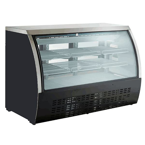 U-Star Curved Glass Refrigerated Deli Case, in Black