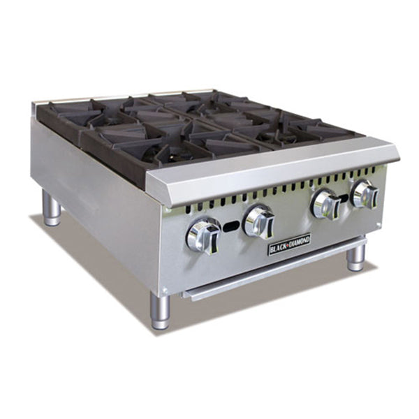 Black Diamond Gas Hotplate 24". Units come standard with 4-5" adjustable legs.