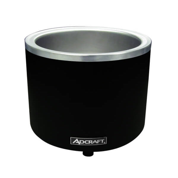 Adcraft Food Warmer/Cooker Black- Round 7/11 qt