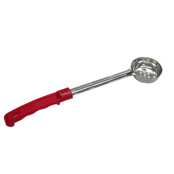 Adcraft One Piece Ladoon (2oz., perforated bowl, red handle)