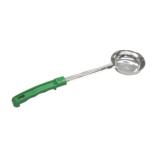Adcraft One Piece Ladoon (3 oz., solid bowl, green handle.)