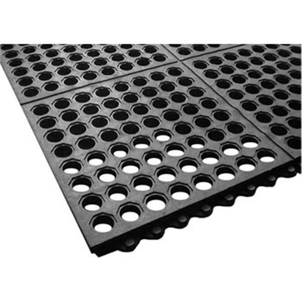 Adcraft 3' x 5' Black Anti-Fatigue Floor Mat - 7/8" Thick