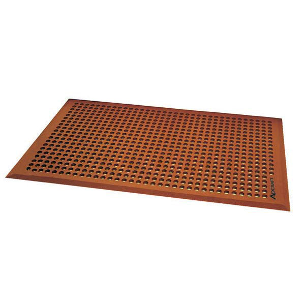 Adcraft 3' x 5' Terra Cotta Flexible Anti Fatigue Mat with Beveled Edges