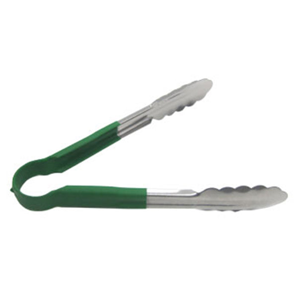 Adcraft Scalloped Edge Tong (12",green)