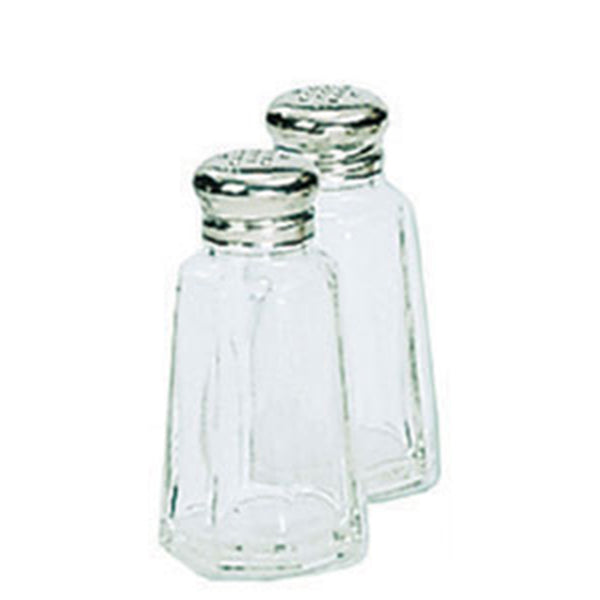 Adcraft Glass Salt and Pepper Shaker, 2 oz. capacity, 3-1/2" high