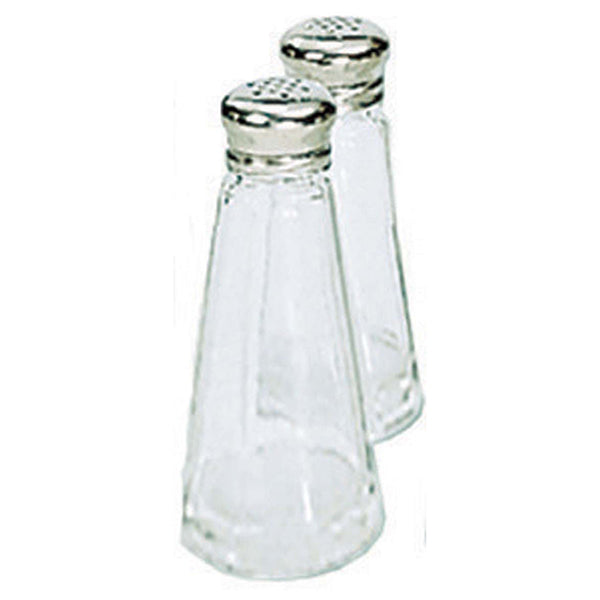 Adcraft Glass Salt and Pepper Shaker, 3 oz. capacity, 4"high